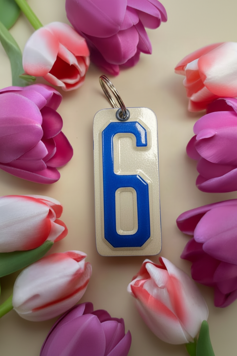 Handmade License Plate Keyring