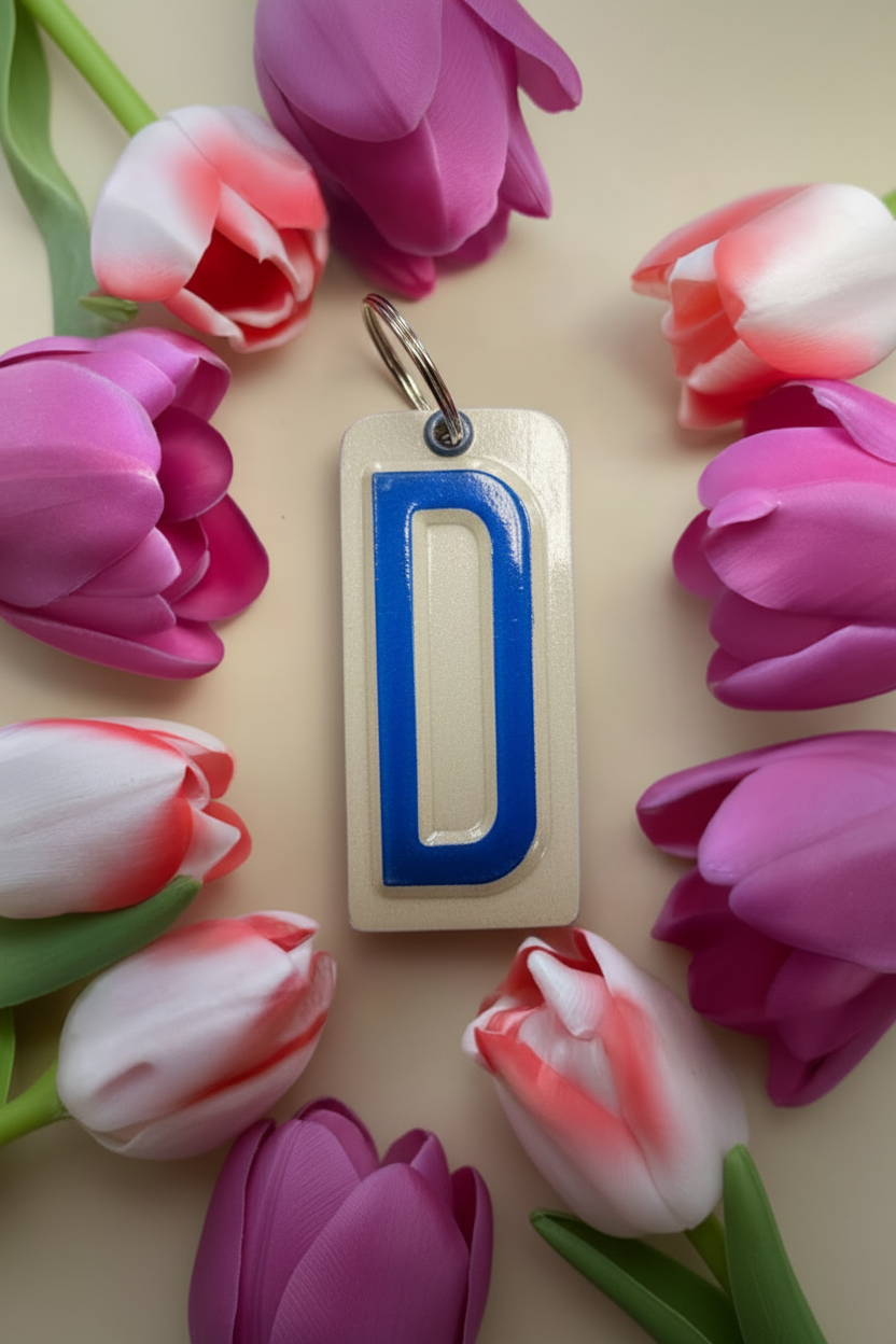 Handmade License Plate Keyring