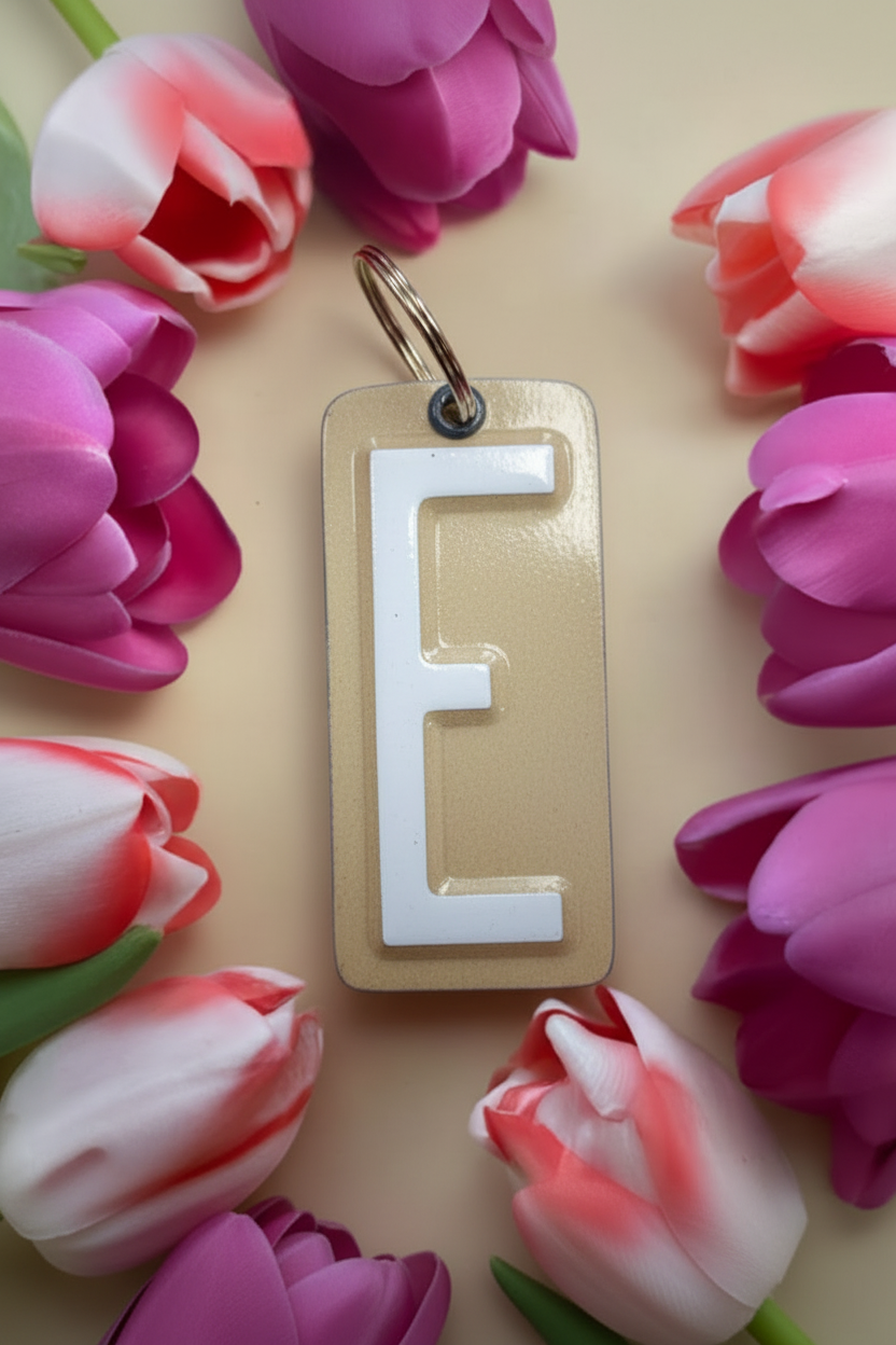 Handmade License Plate Keyring