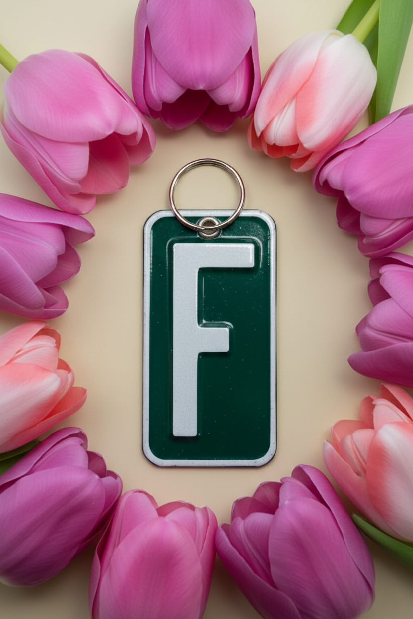 Handmade License Plate Keyring