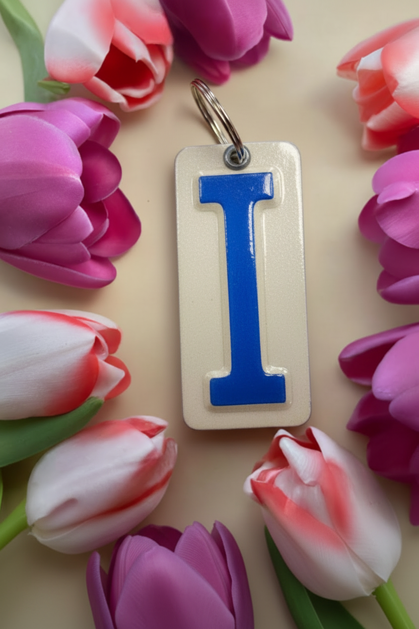 Handmade License Plate Keyring