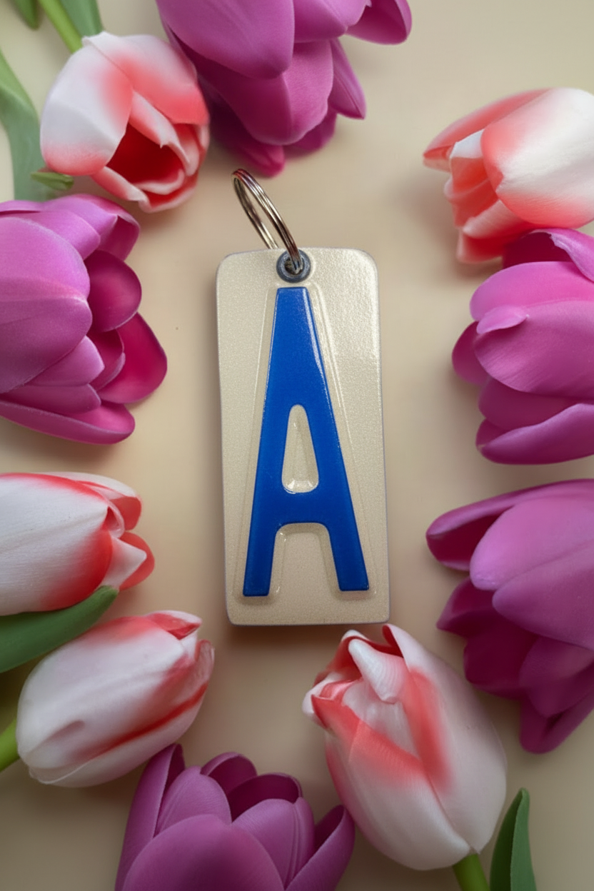 Handmade License Plate Keyring