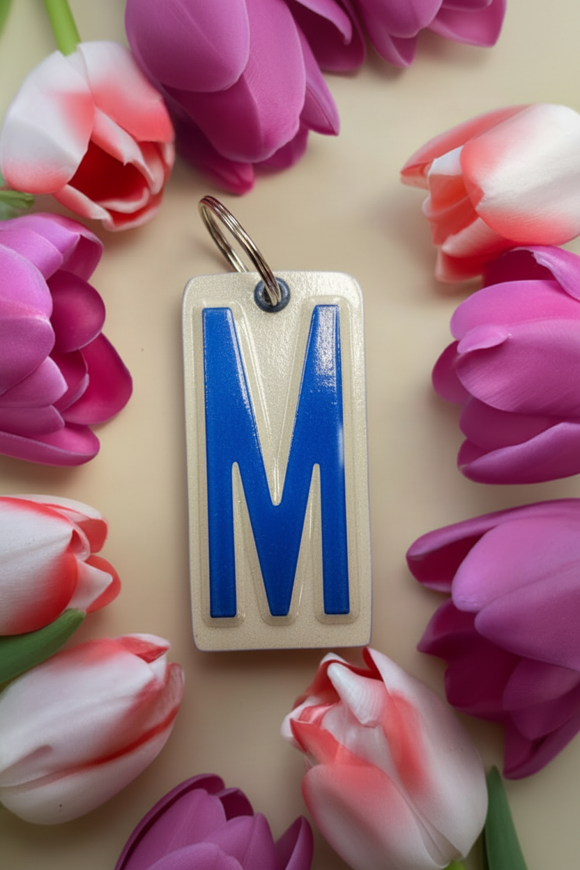 Handmade License Plate Keyring