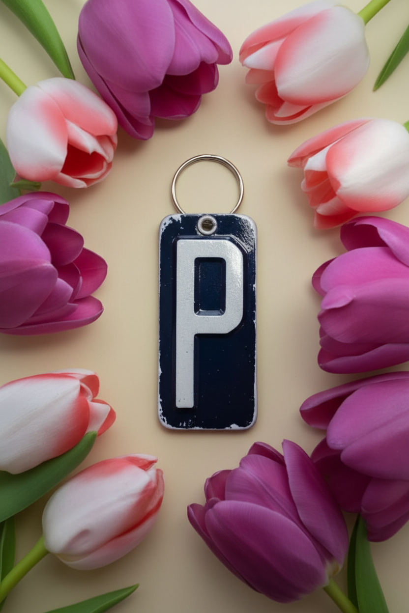 Handmade License Plate Keyring