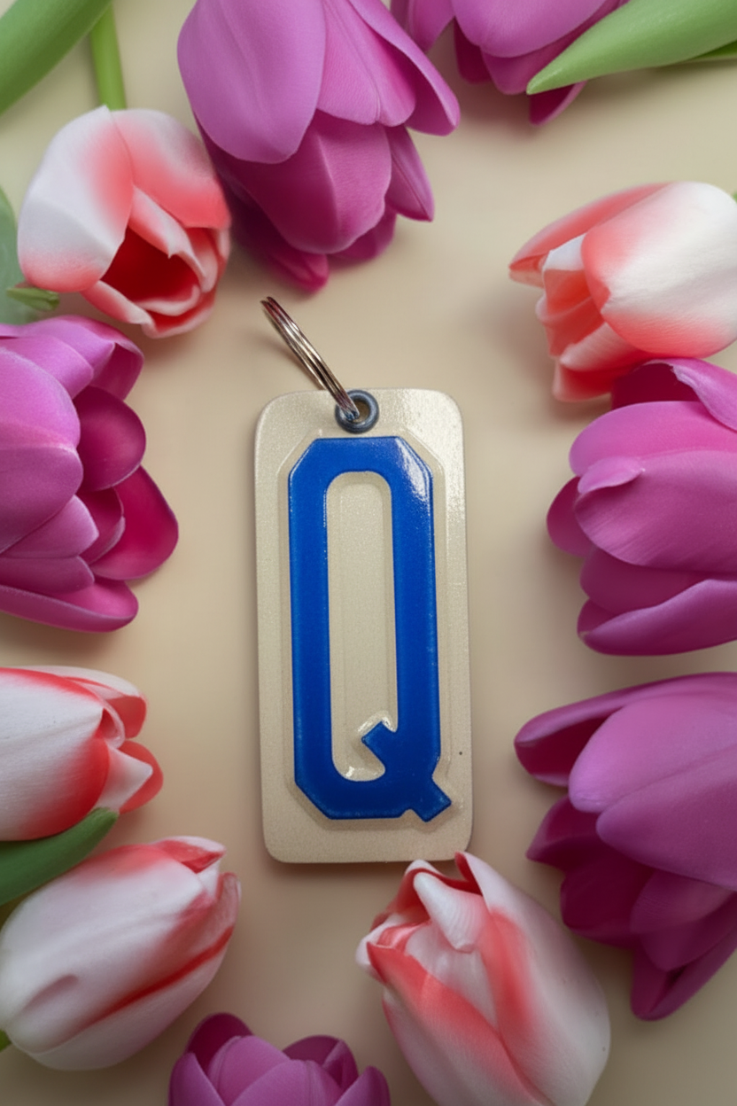 Handmade License Plate Keyring