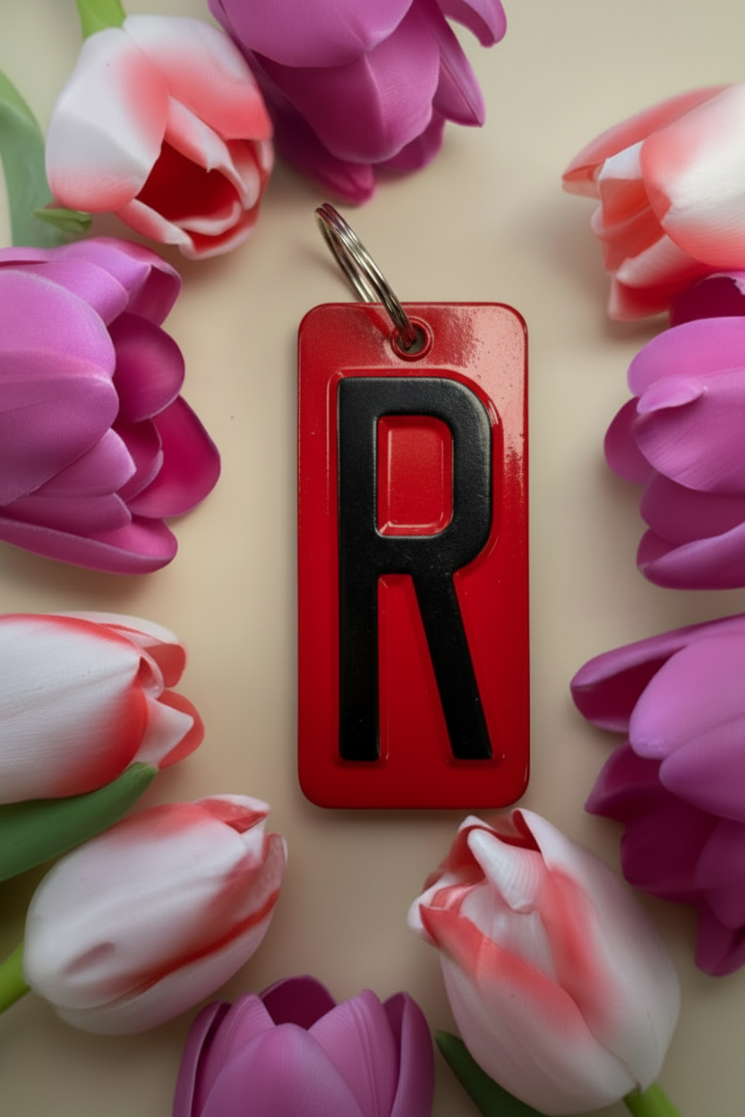 Handmade License Plate Keyring