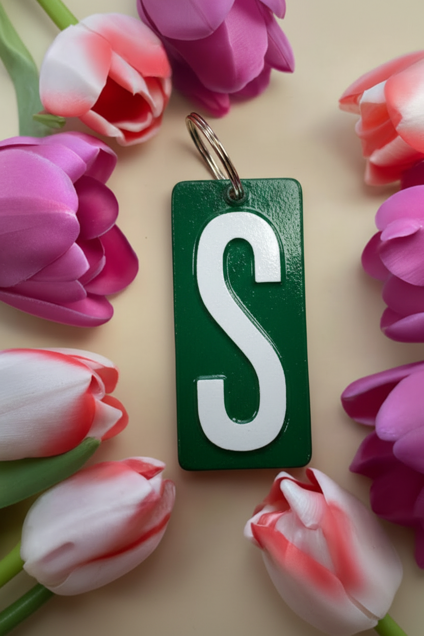 Handmade License Plate Keyring