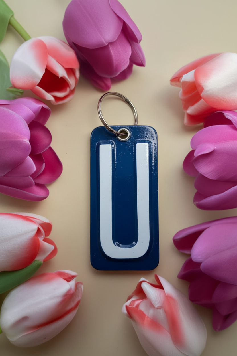 Handmade License Plate Keyring