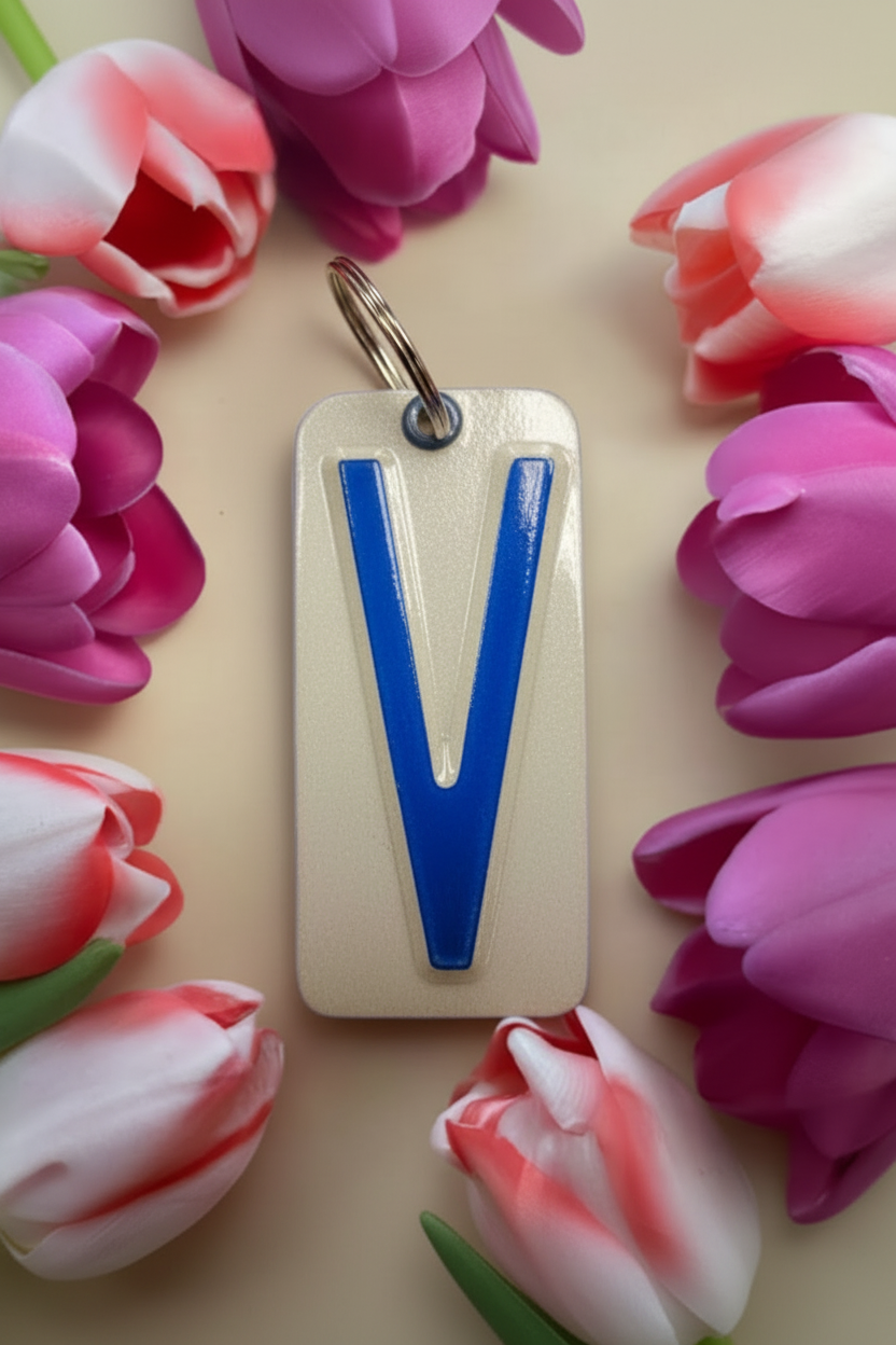 Handmade License Plate Keyring