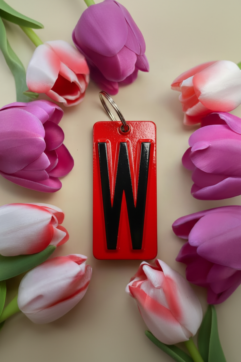 Handmade License Plate Keyring