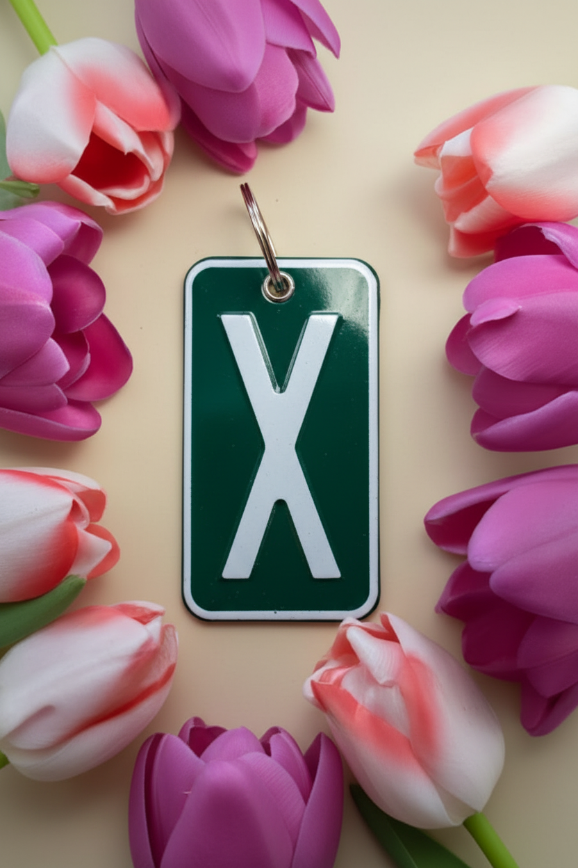 Handmade License Plate Keyring
