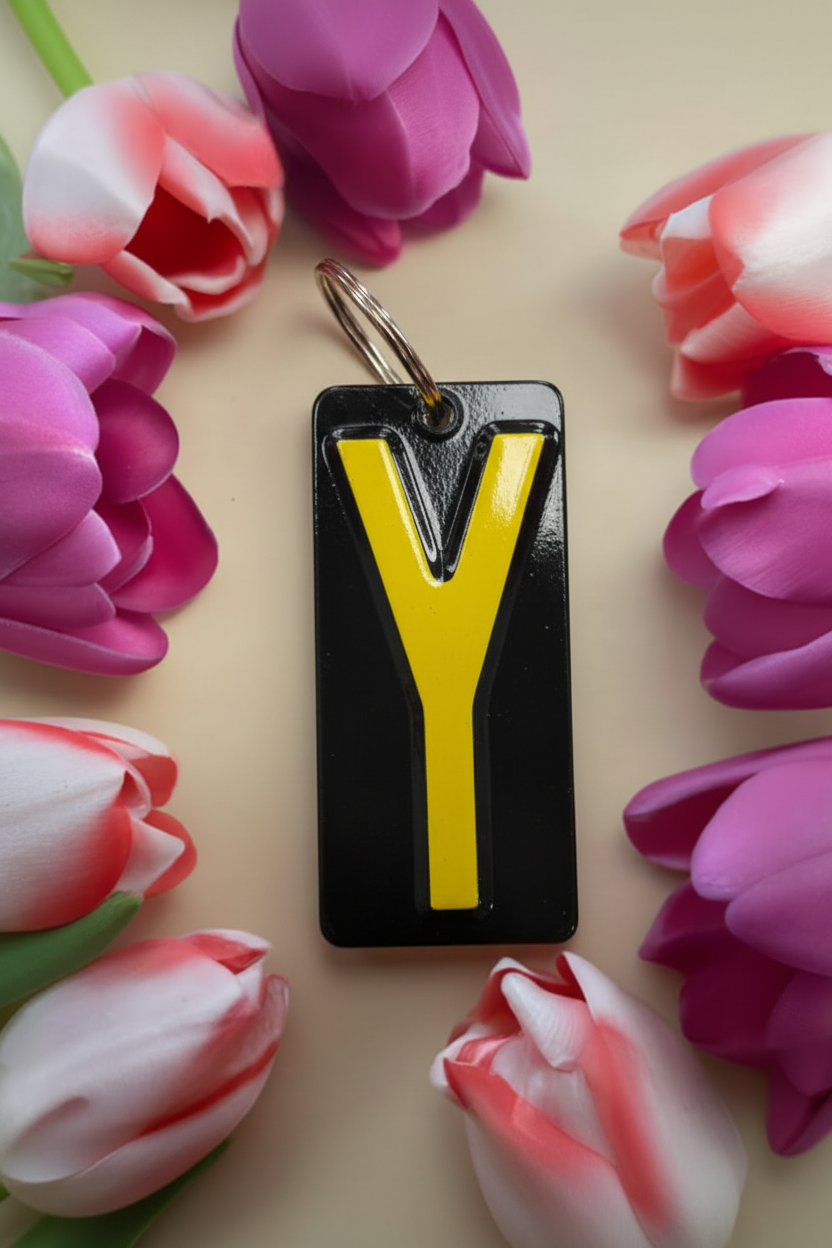 Handmade License Plate Keyring